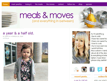 Tablet Screenshot of mealsandmovesblog.com